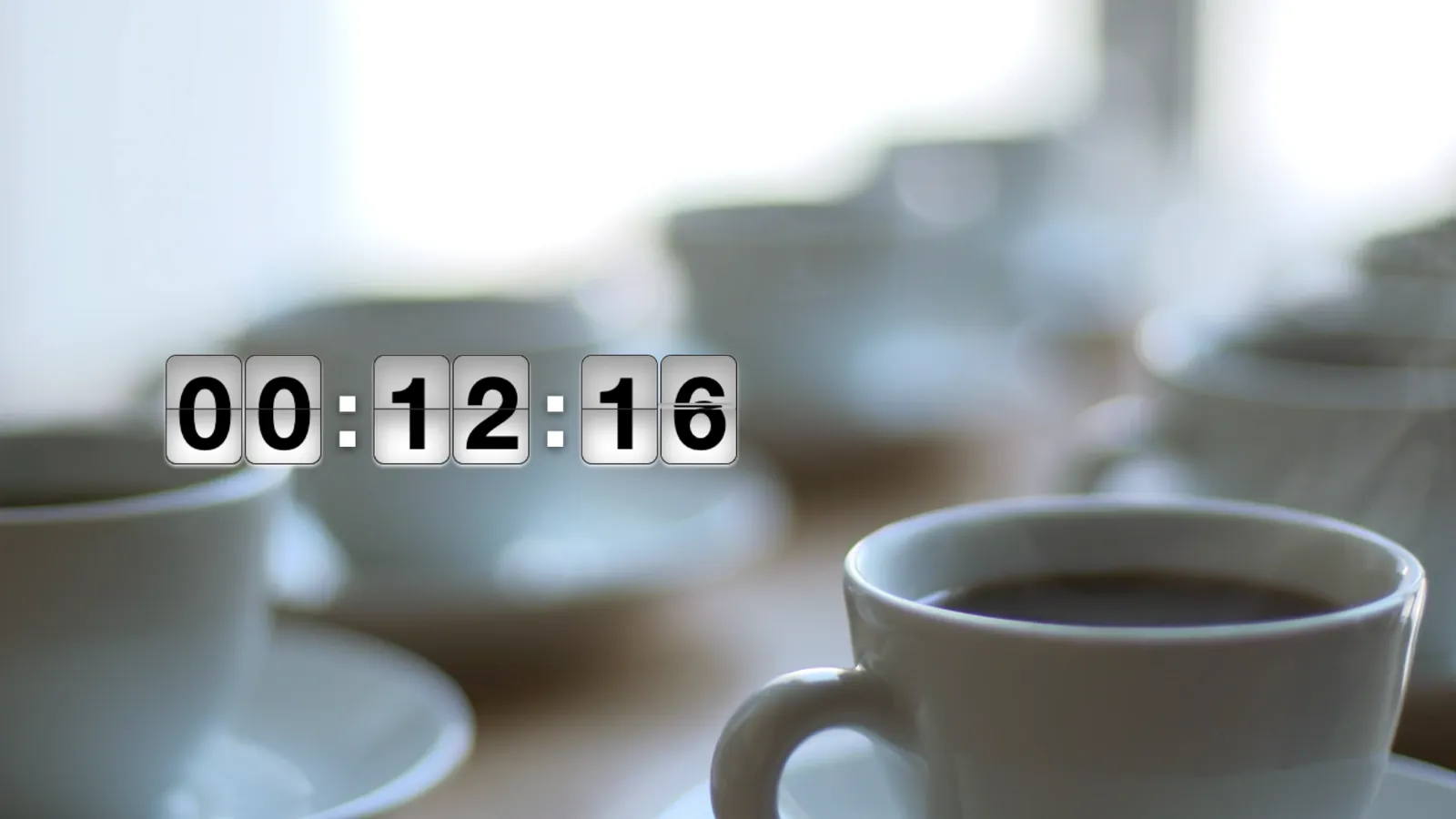 Break card with a countdown