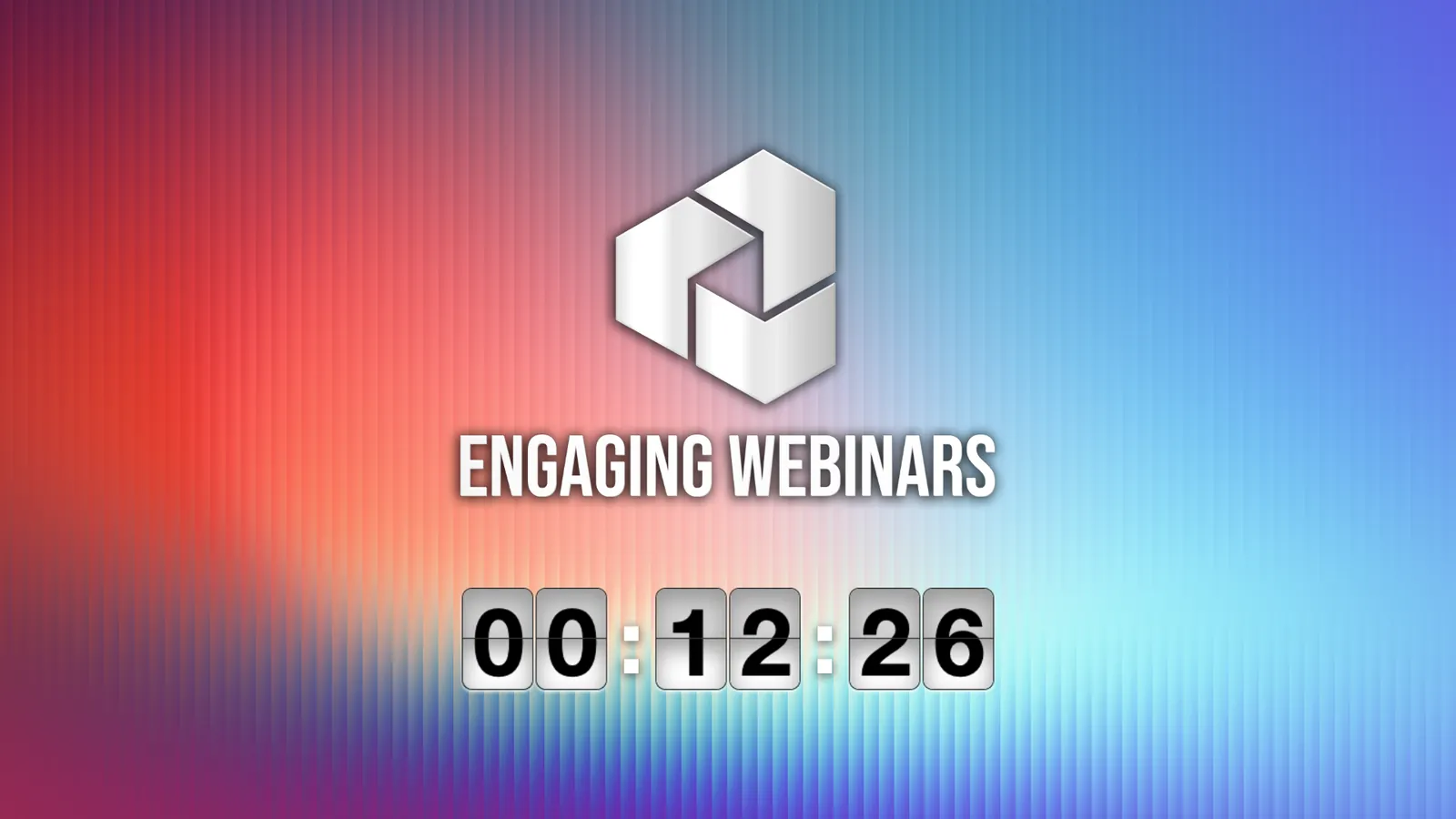 Pre-show card with the logo and a countdown